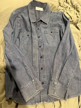 Washed Blue Denim Shirt - Women’s